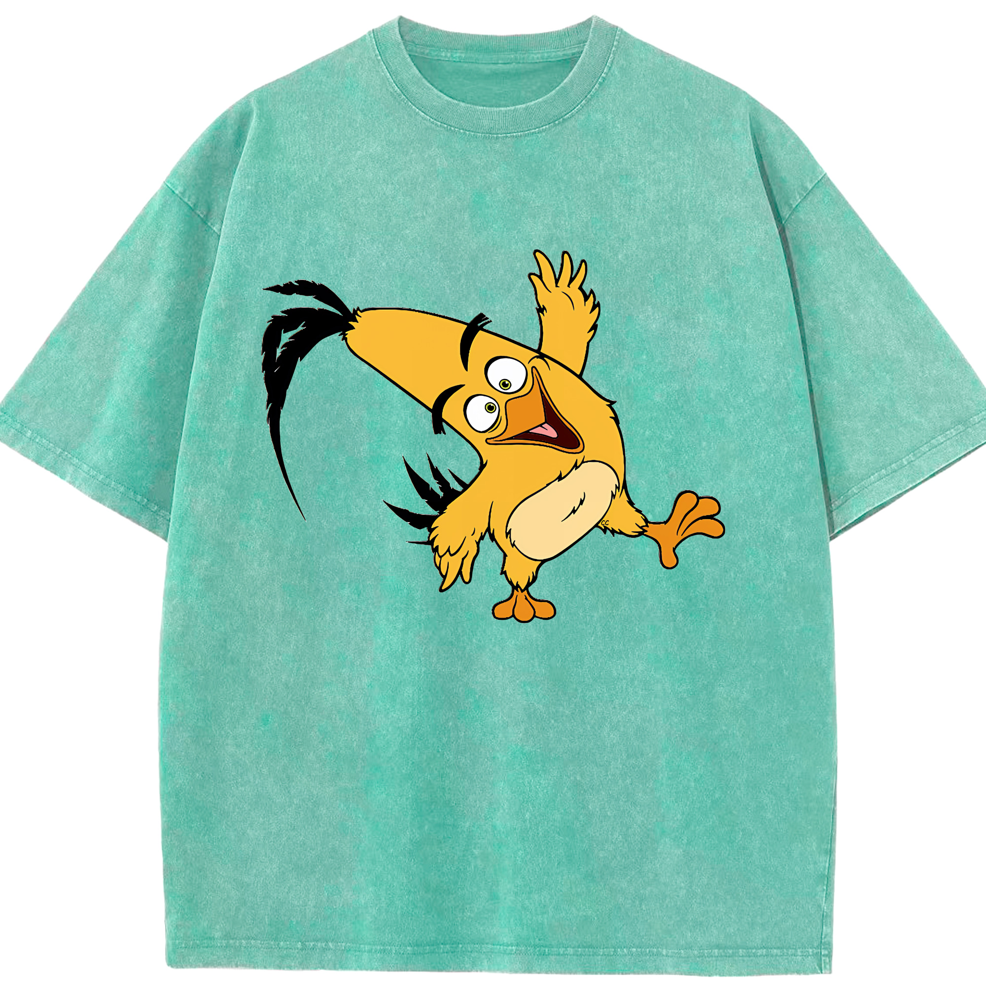 （画像用） Angry Birds アングリーバード 綿100% ヴィンテージ風 半袖Tシャツ（フロントプリント）